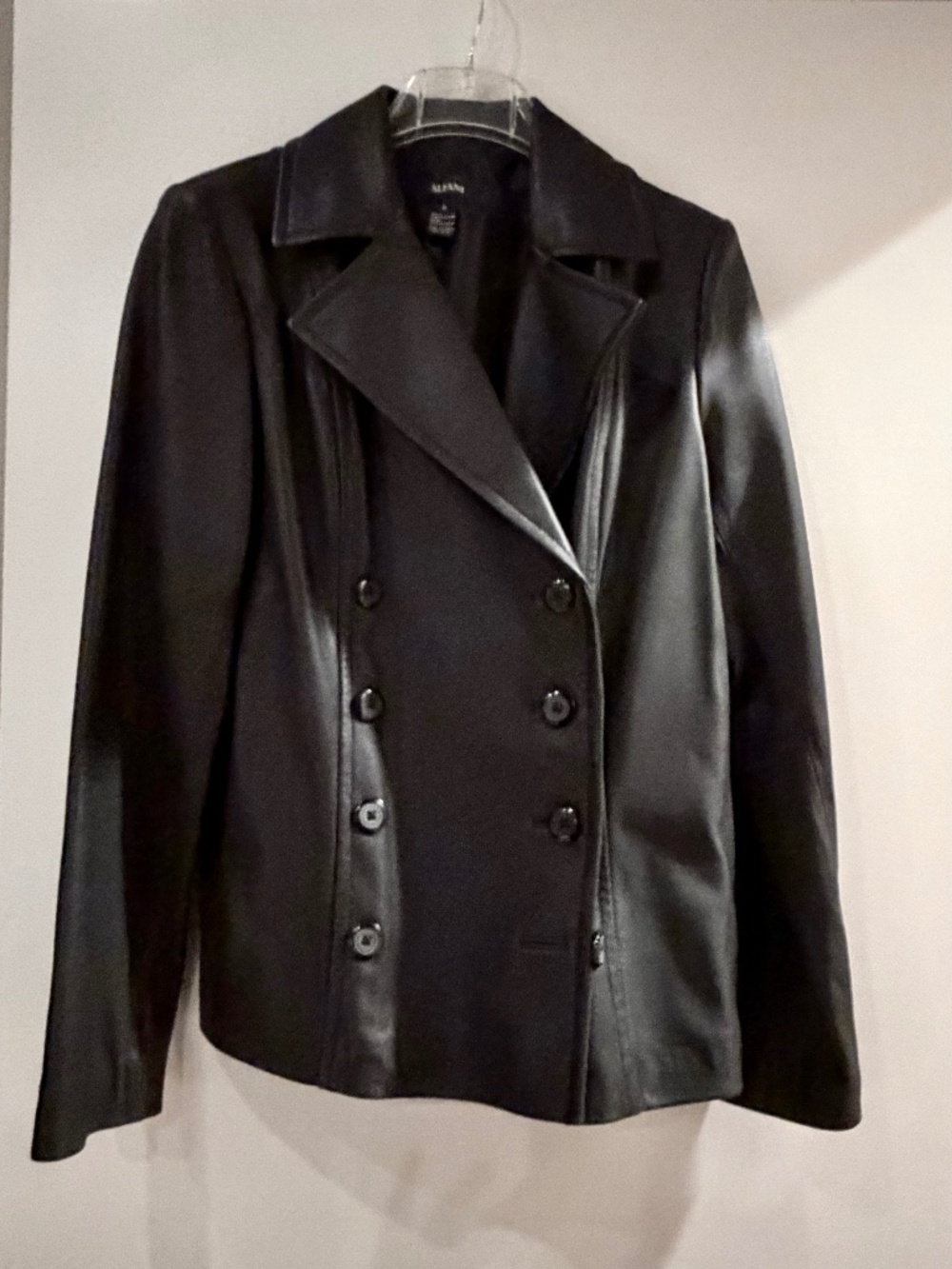 Alfani Double Breasted Leather Jacket New SZ- M